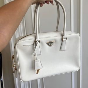 Prada White Leather Handbag